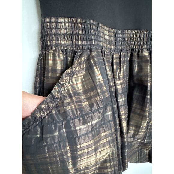 Michael Michael Kors Black Bubble Hem Plaid Skirt Dress hoilday formal Size 12 - Picture 8 of 12